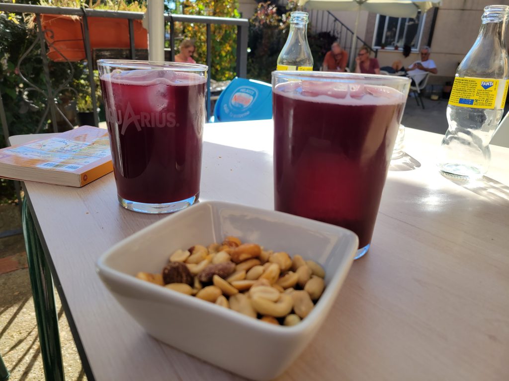 After shower, Tinto Verano!