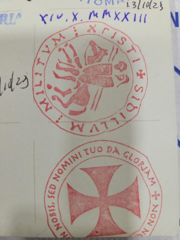 Dale's Knights Templar stamp.