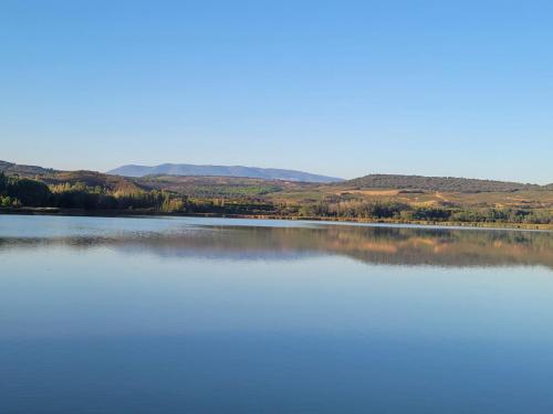 Large lake in the park outside of Logrono