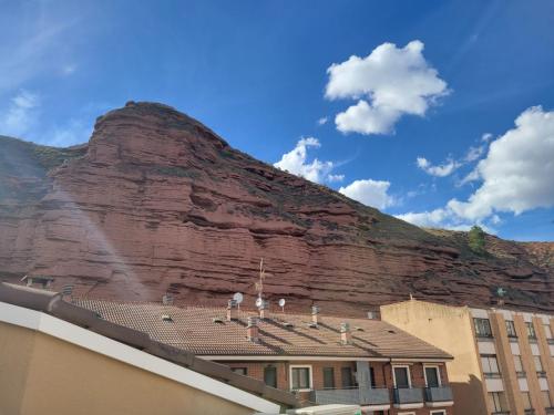 The mountain view from the patio