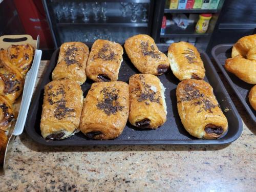 Chocolate pastries similar to croissants