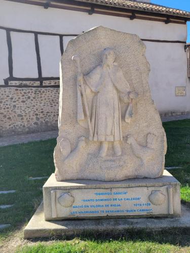 Statue of Santo Domingo de la Calzada located in Viloria de la Rioja.