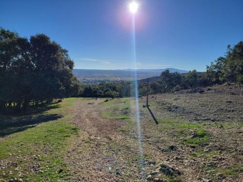 Looking back down the road