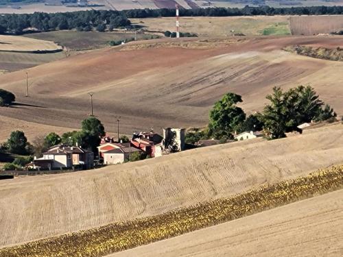 View of fields as we descend into the valley