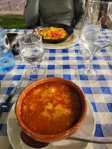 Soupa de Castillana and Paella