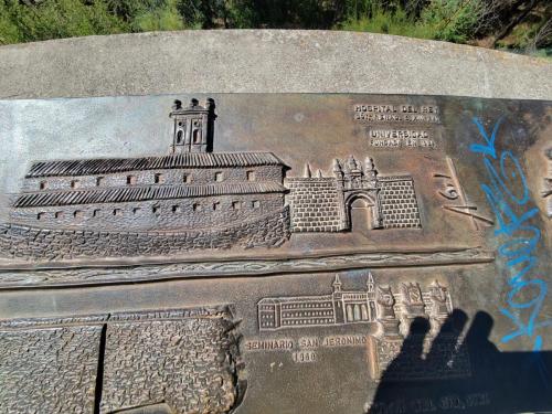 Bronze image of your view, placed along the top of the wall.