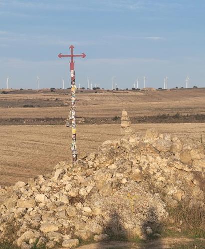 Cross of St. James, windmills in background