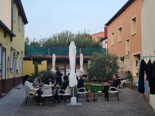 Courtyard of the albergue