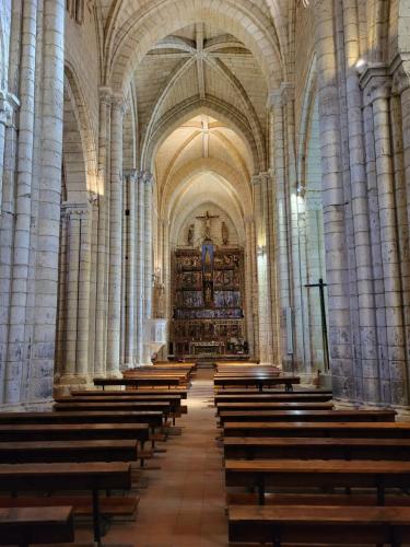 Main altar in a church in Villalcazar de Sirga, named Santa Maria la Blanca.