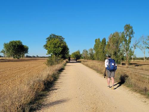 Long, hot day of walking just beginning.