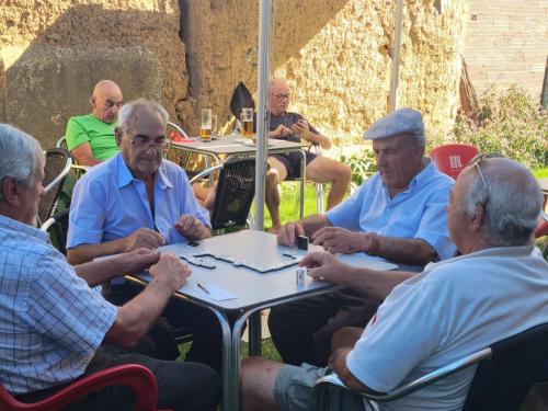 Sunday afternoon game of dominoes in Spain. Reminds me of Dad and his brothers!