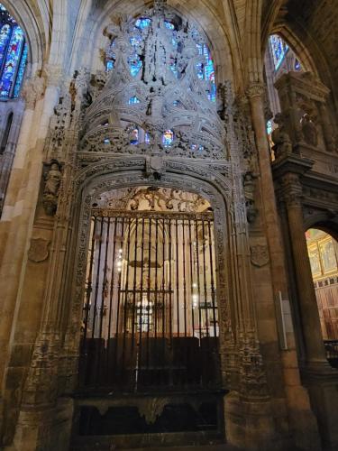 The thistle gate where the more ornate (later) Gothic style is evident