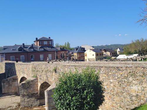 The bridge crossing into town.