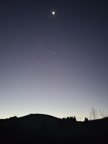 The moon and Venus