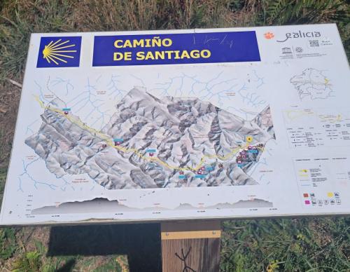 Topographical map of the Camino in Galicia