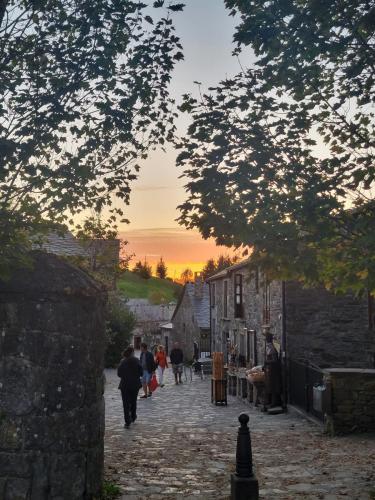 Sunset as we leave the church