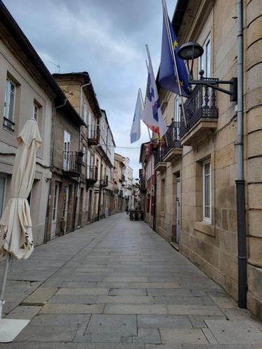 Looking up the street