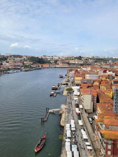 Looking down the waterfront on the Porto city side