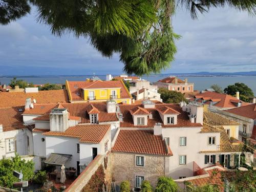 Looking over Lisbon to the ocean